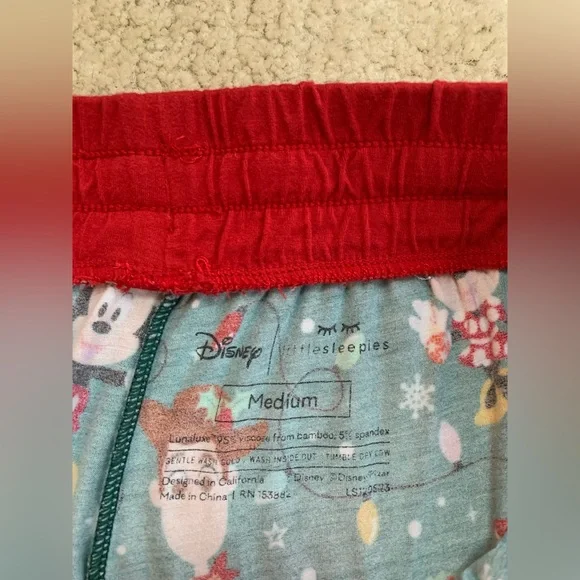 Little Sleepies Adult Size Medium Disney Christmas Parade Bamboo Pajama Pants - Picture 3 of 7